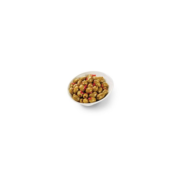 Coles Deli  Green Olives with Chilli Garlic | approx. 100g