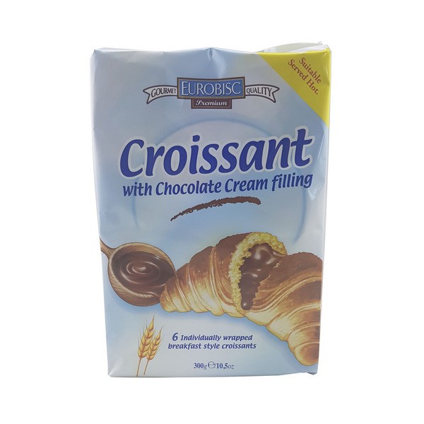 Eurobisc Croissant With Chocolate Cream Filling 6 Pack | 300g