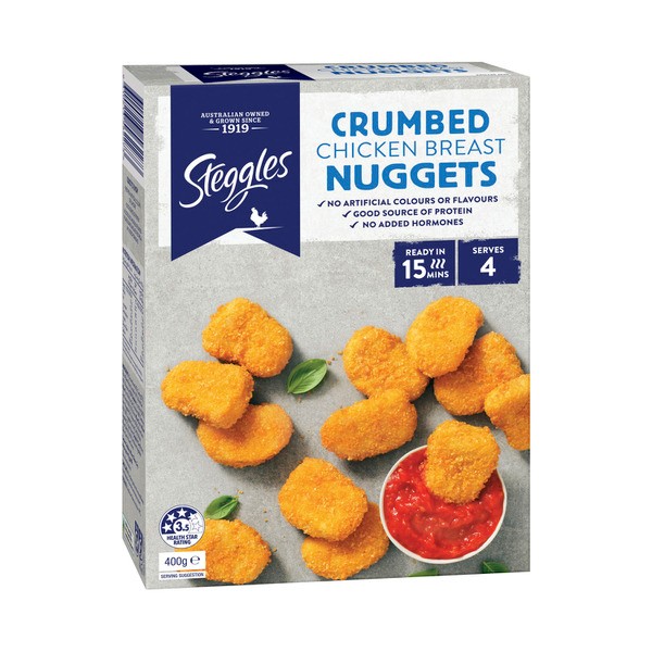 Steggles Frozen Crumbed Chicken Breast Nuggets | 400g