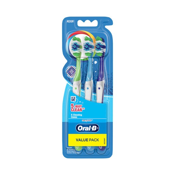 Oral B Complete 5 Way Clean Medium Toothbrush | 3 pack