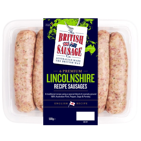 British Sausage Co Lincolnshire Sausages | 500g