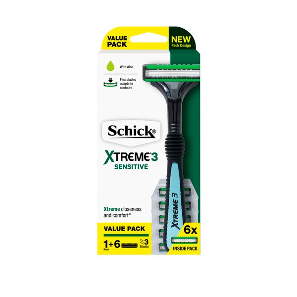 Schick Xtreme 3 Hybrid Disposable | 6 pack