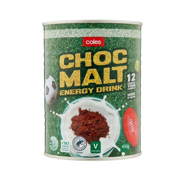 Coles Chocolate Malt Energy Drink | 450g