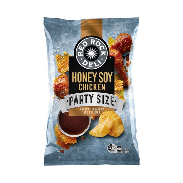 Red Rock Deli Honey Soy Chicken Party Bag Potato Chips | 290g