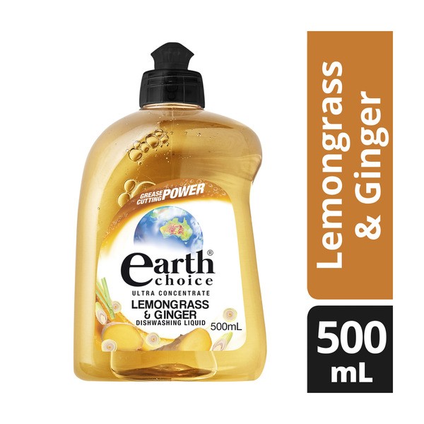 Earth Choice Dish Wash Concentrate Liquid Lemongrass & Ginger | 500mL
