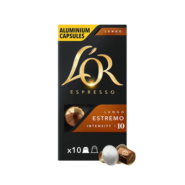 L'OR Espresso Lungo Estremo Intensity 10 Coffee Capsules 52g | 10 pack