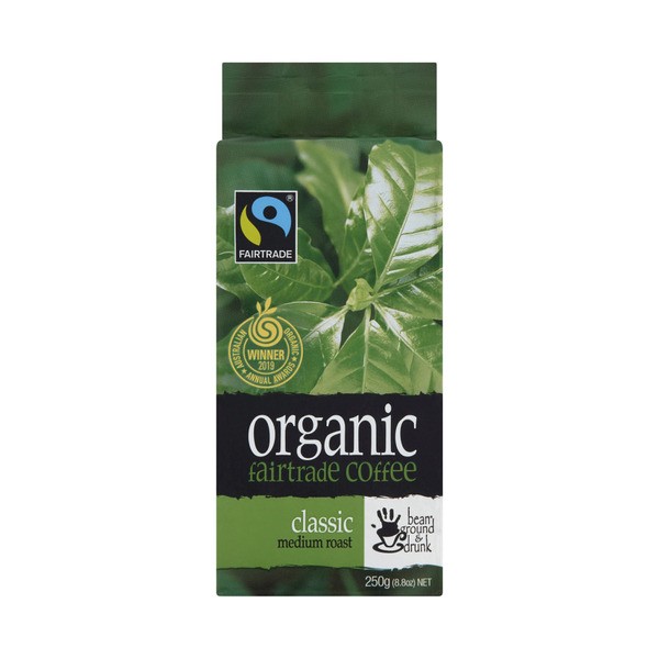 Bean Ground & Drunk Organic Classic Medium Roast Fairtrade Coffee | 250g