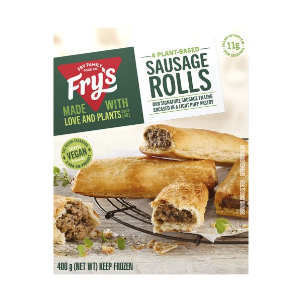 Fry's Frozen Meat Free Sausage Rolls 4 Pieces | 400g
