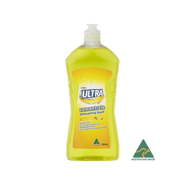 Coles Ultra Dishwashing Liquid Lemon | 900mL