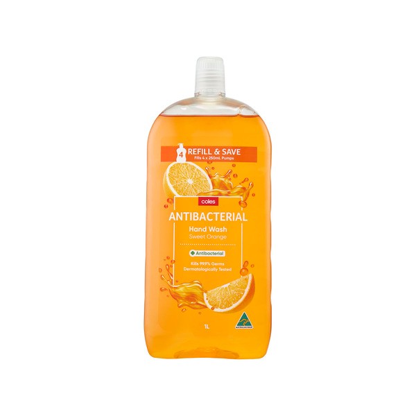 Coles Antibacterial Hand Wash Sweet Orange | 1L