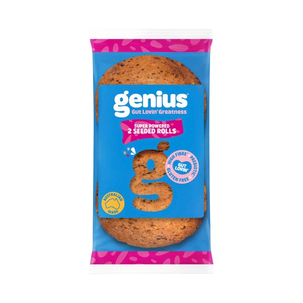 Genius Gluten Free Triple Seeded Soft Rolls | 2 pack