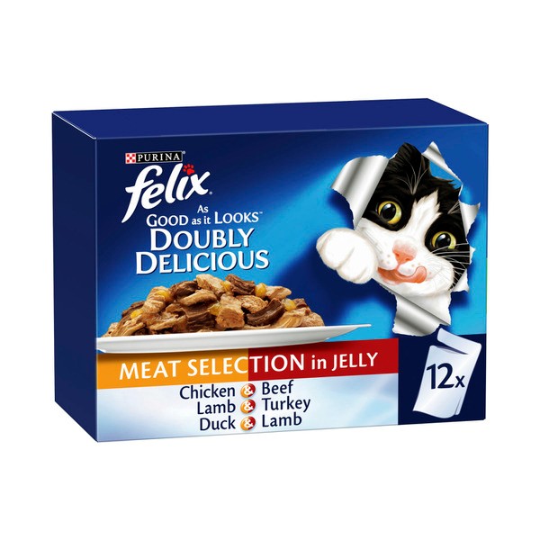 Purina Felix Doubly Delicious Meat Selection In Jelly | 12 pack