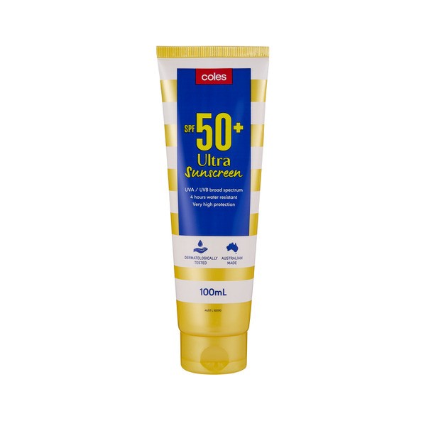 Coles SPF 50+ Sunscreen Ultra Tube | 100mL
