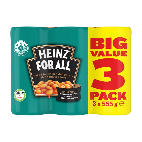 Heinz Baked Beans in Tomato Sauce Beans 3 pack | 555g