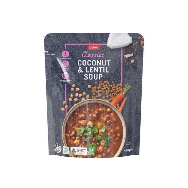 Coles Pouch Soup Coconut Lentil | 430g