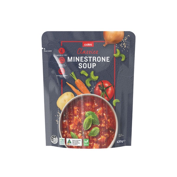 Coles Minestrone Soup with Quinoa | 430g
