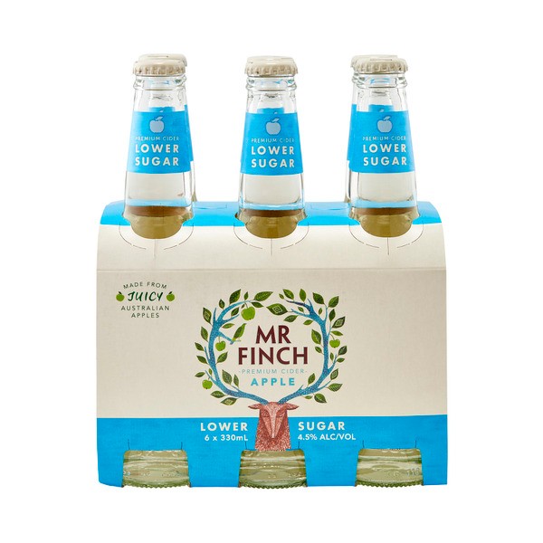 Mr Finch Apple Lower Sugar Cider Bottle 330mL | 6 Pack