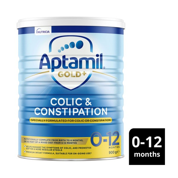 Aptamil Gold+ Colic & Constipation Baby Infant Formula From Birth to 12 Months | 900g