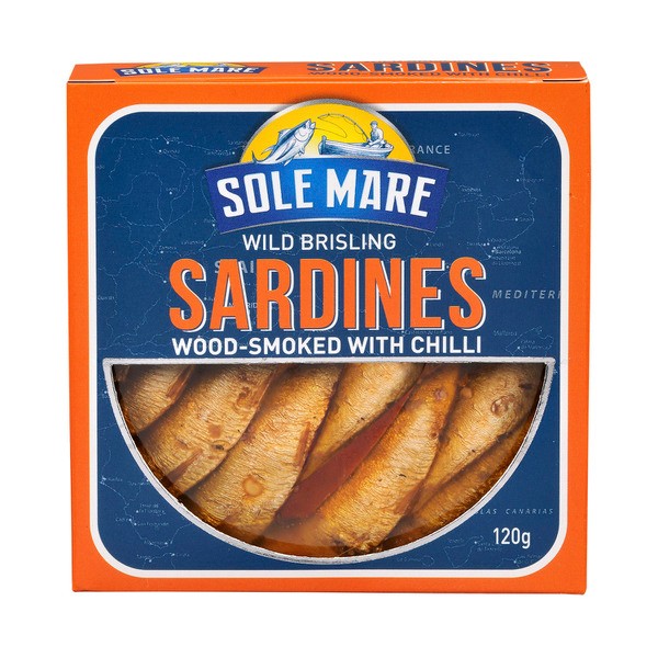 Sole Mare Wild Brisling Sardines Wood Smoked With Chilli | 120g