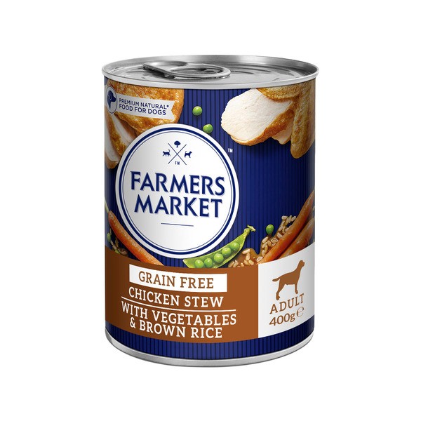 Farmers Market Adult Wet Dog Food Chicken Stew With Vegetables and Brown Rice | 400g