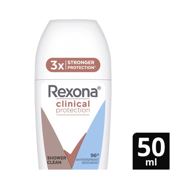 Rexona Clinical Protection Antiperspirant Roll On Shower Clean  | 50mL