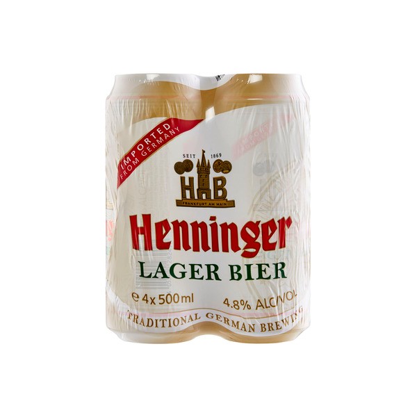 Henninger Lager Can 500mL | 4 Pack