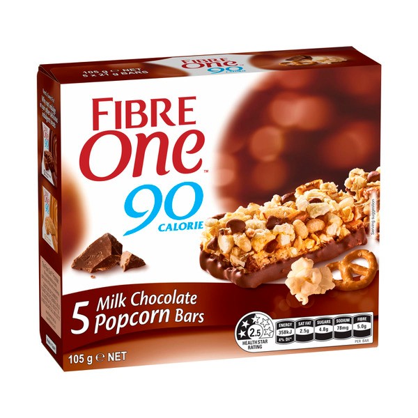 Fibre One Milk Chocolate Popcorn Bars | 105g