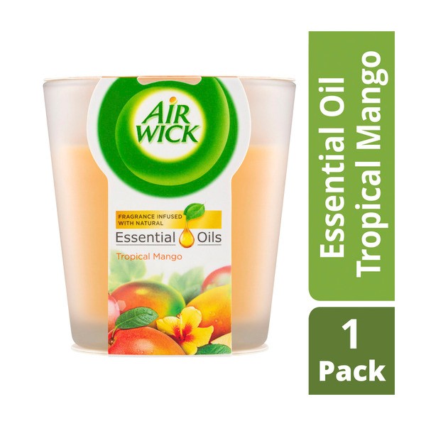 Air Wick Essential Oils Tropical Mango Candle | 1 pack