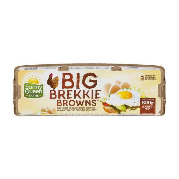 Sunny Queen Free Range Big Brekkie Browns Eggs 12 pack | 820g