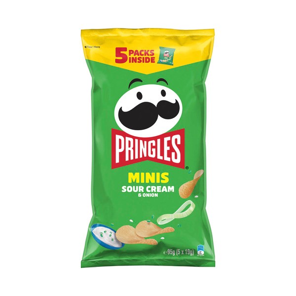 Pringles Minis Sour Cream & Onion Potato Chips 5 pack | 95g