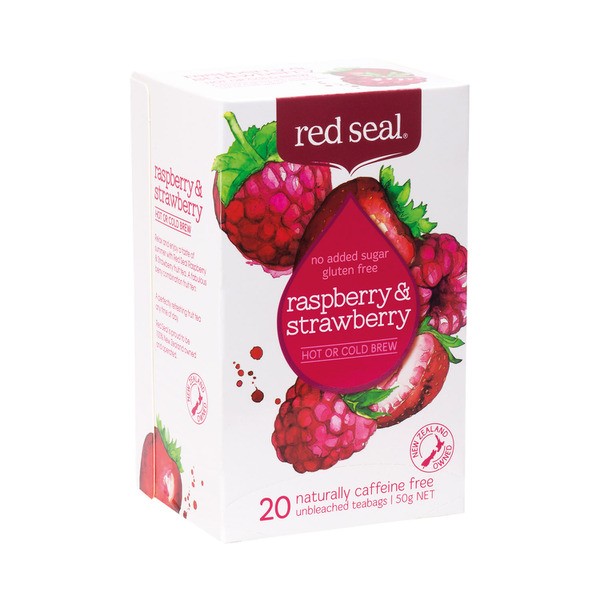Red Seal Raspberry & Strawberry Hot Or Cold Brew Tea Bags | 20 pack