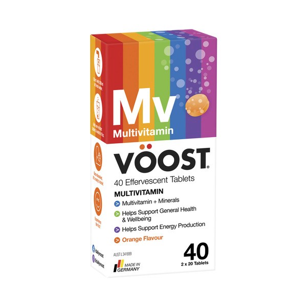 Voost Multivitamin Orange 40 Effervescent Tablets | 2 pack