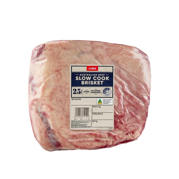 Coles No Added Hormone Beef Brisket Slow Cook | approx. 1.4kg