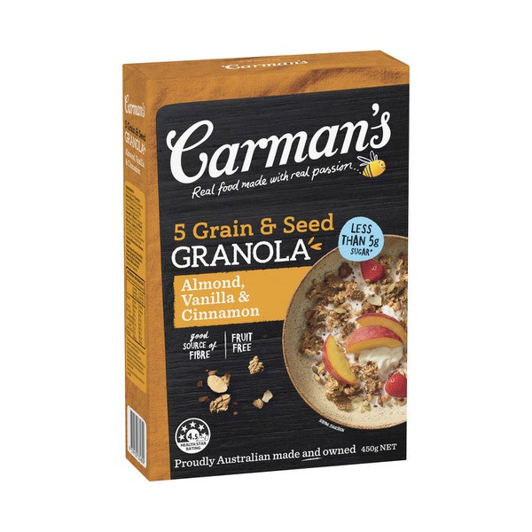 Carman's  Almond Vanilla & Cinnamon 5 Grain & Seed Granola | 450g