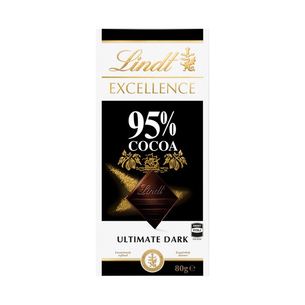 Lindt Excellence 95% Cocoa Ultimate Dark Chocolate Block | 80g