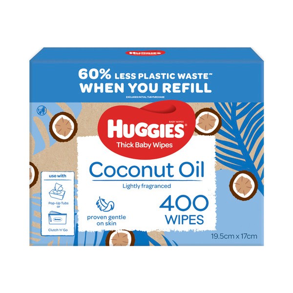 Huggies Thick Baby Wipes Coconut Oil  | 1 pack