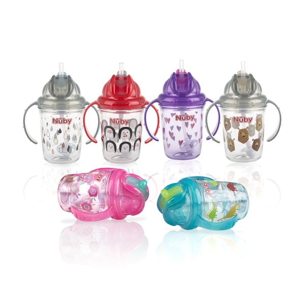 Nuby Assorted Tritan Flip It With Weighted Straw 240mL | 1 each