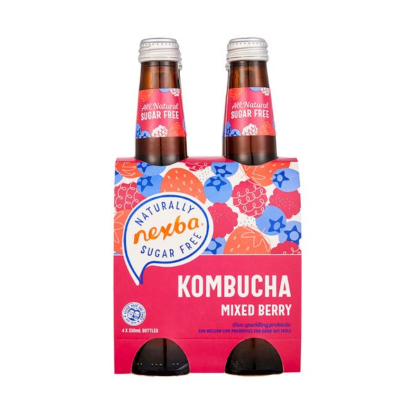 Nexba Kombucha Mixed Berry 4x330mL | 4 pack