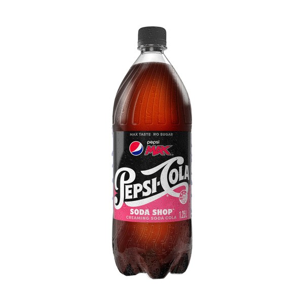 Pepsi Max No Sugar Cola Creaming Soda Soft Drink Bottle | 1.25L