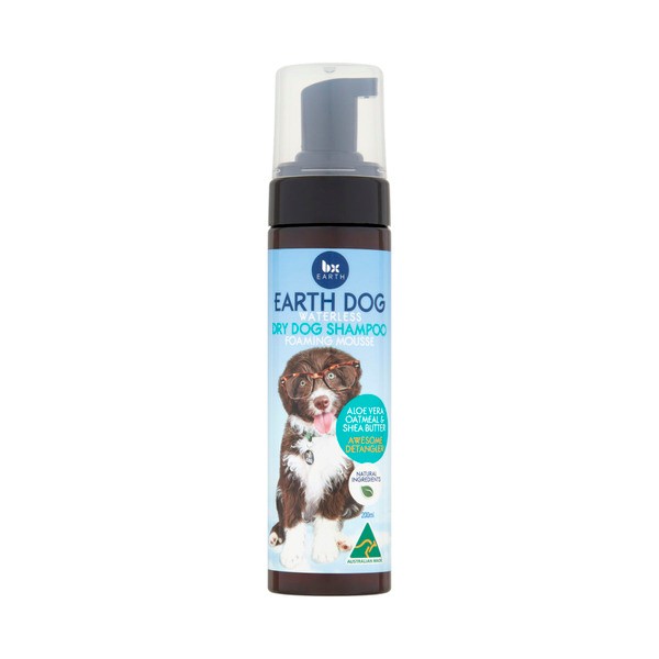 BX Earth Dog Dry Shampoo Foaming Mouse Aloe Vera Oatmeal & Shea Butter All Natural | 200mL
