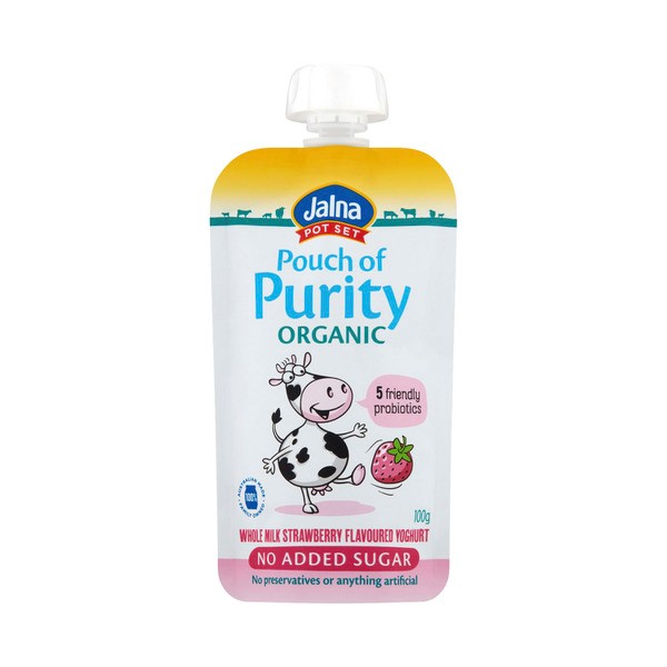 Jalna Pouch Of Purity Organic Strawberry Yoghurt | 100g