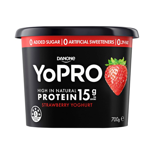 Danone Yopro Strawberry Yoghurt Tub | 700g