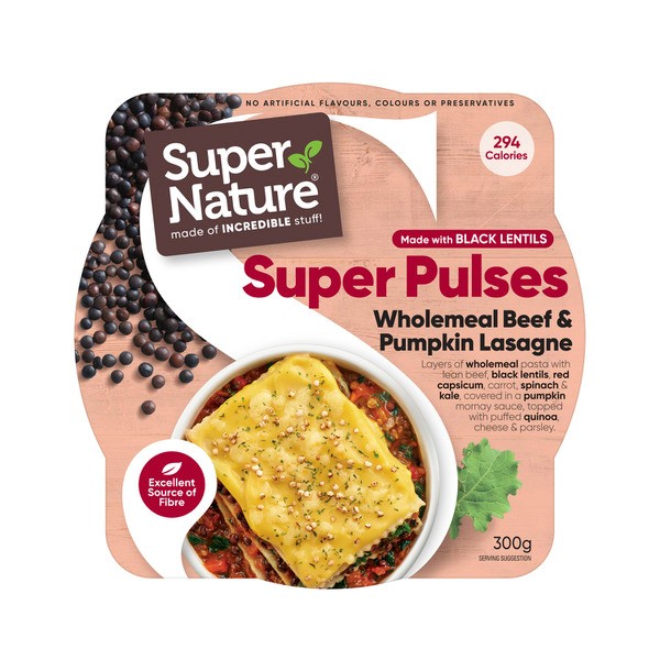 Super Nature Super Pulses Wholemeal Beef Lasagne With Black Lentils | 300g