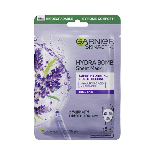 Garnier Hydrabomb Tissue Mask Lavender | 28g