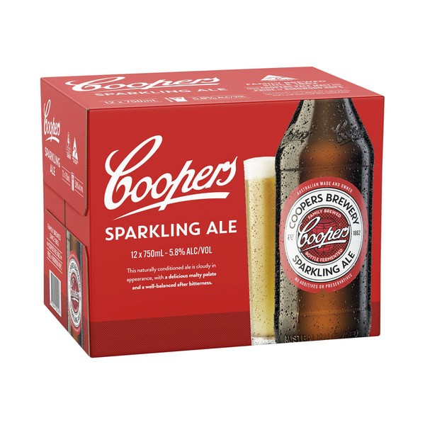 Coopers Sparkling Ale Bottle 750mL | 12 Pack
