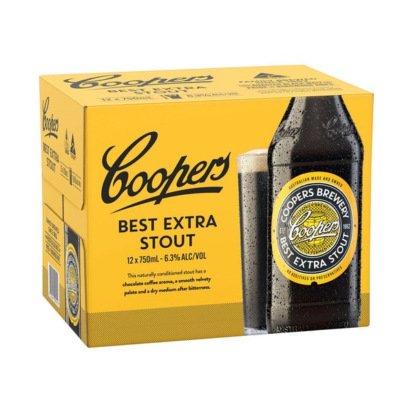 Coopers Extra Stout Bottle 750mL | 12 Pack