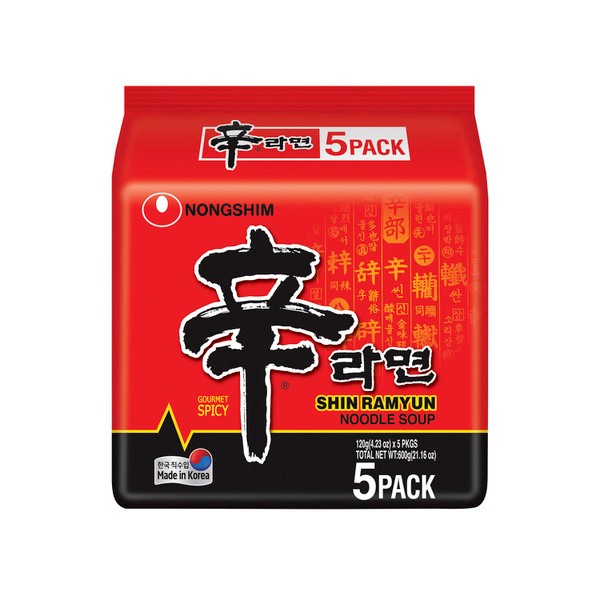 Nongshim Shin Ramyun Noodle 5 Pack | 600g