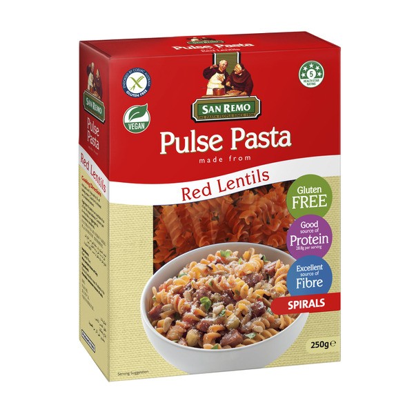 San Remo Red Lentils Spirals Pulse Pasta | 250g