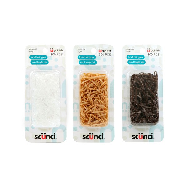 Scunci Mixed Inner Polybands 300 pieces | 1 pack