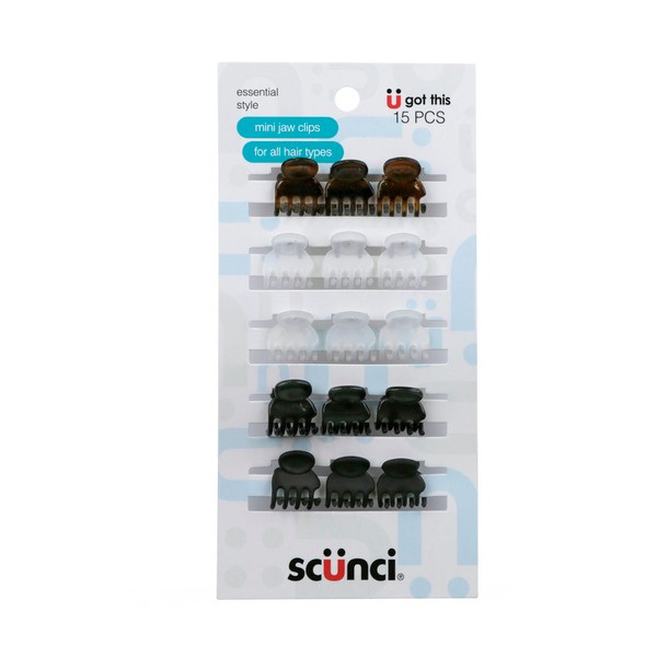 Scunci Mini Jaw Clips 15 pieces | 1 pack